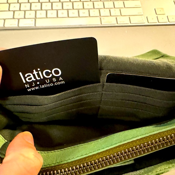 Latico Full Grain Leather Eloise Wallet in Grass - Picture 4 of 5